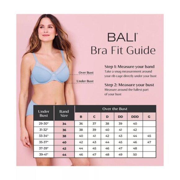 Bali Double Support Cotton Wireless Bra Size 38DD Cool Comfort 3036 Seamless NWT - Picture 10 of 10